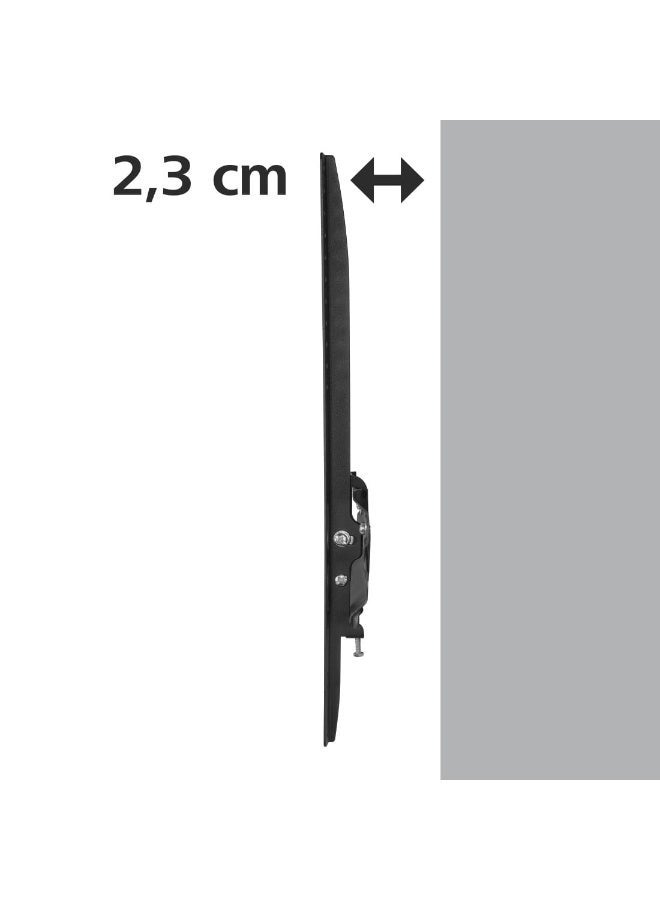 هاما حامل جداري للتلفزيون من هاما | FIX، نجمة واحدة، 400×400، 165 سم (65 بوصة) - أسود - Image 3